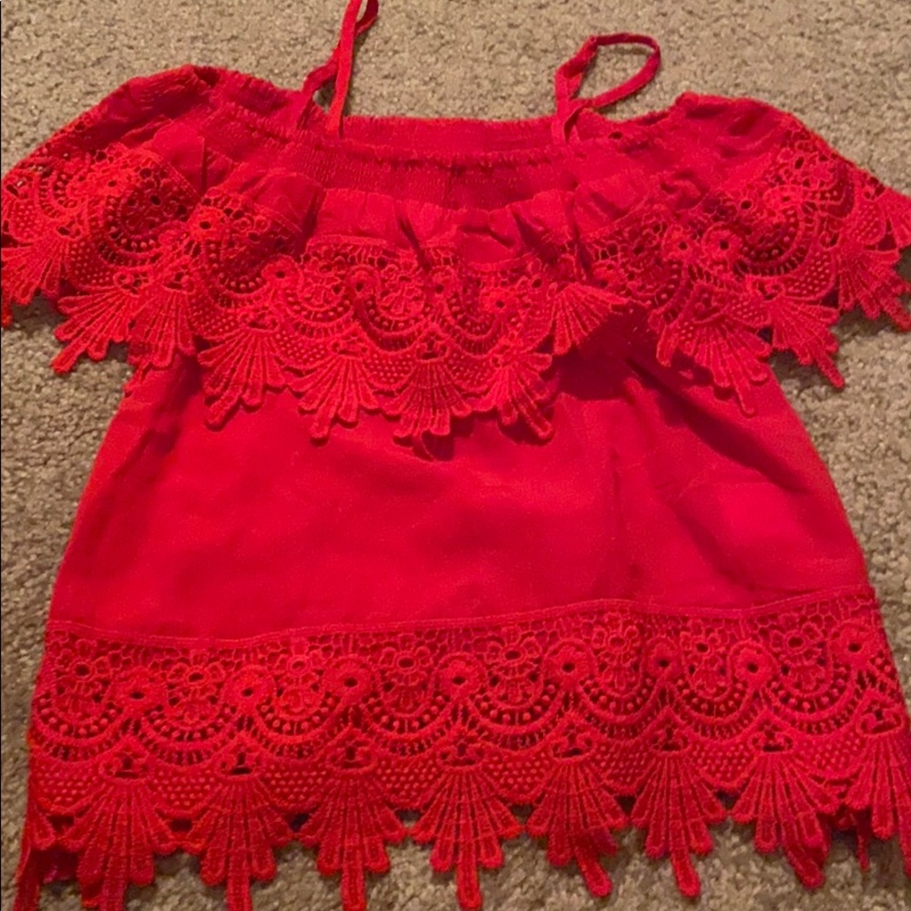 red blouse